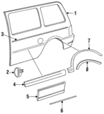 4673341 - Body: Side Panel for Chrysler: Town &amp; Country | Dodge: Caravan, Grand Caravan Image