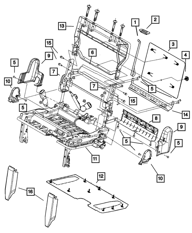 1AL971K5AA - : Recliner Seat Cover, Inboard for Mopar Image
