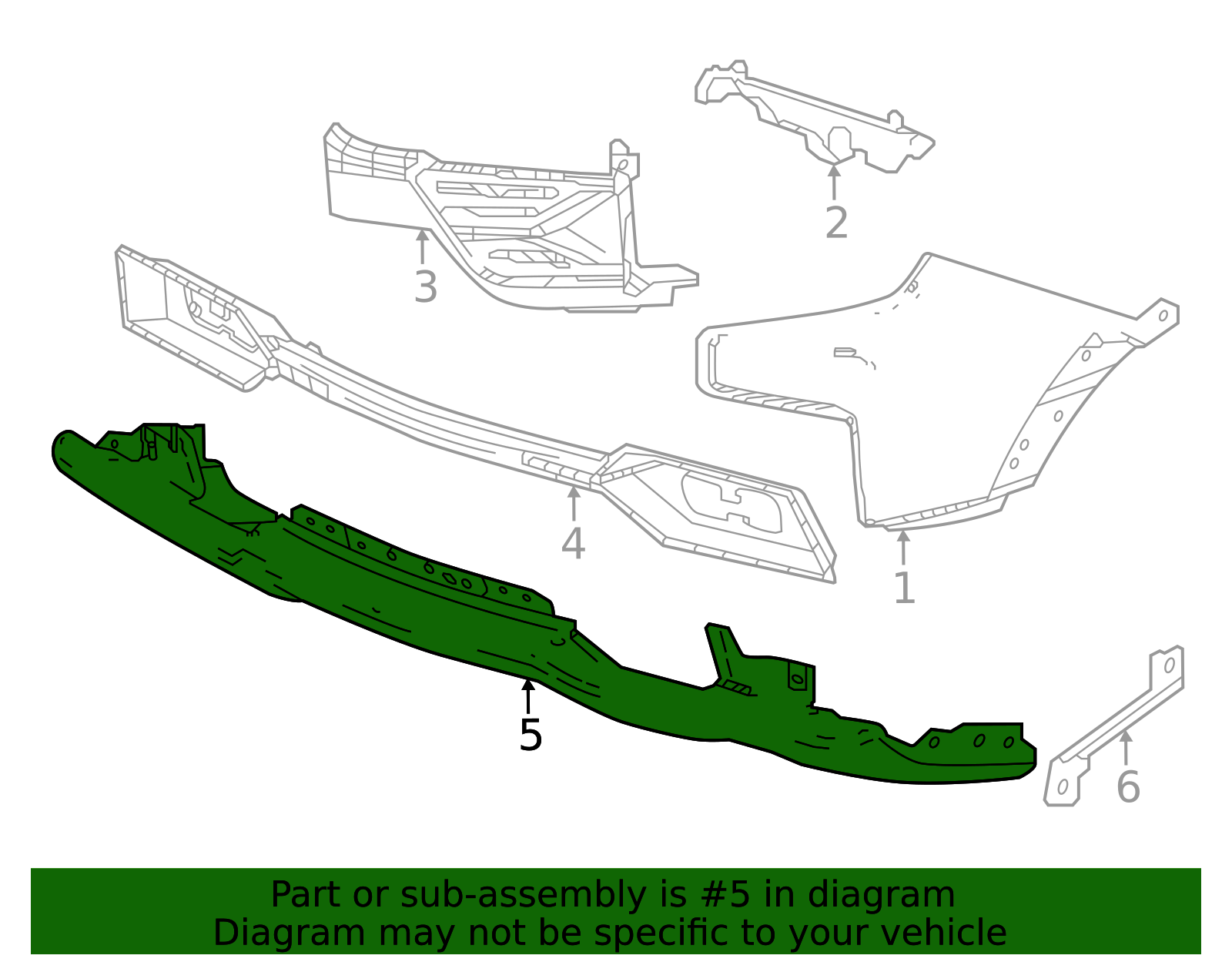 85589118 2022-2025 Chevrolet Silverado 1500 Front Bumper Fascia Skid Plate ...