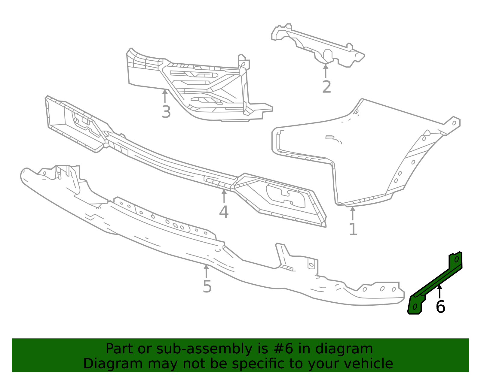 2022-2025 Chevrolet Silverado 1500 Lower Brace 85530718 GM ...
