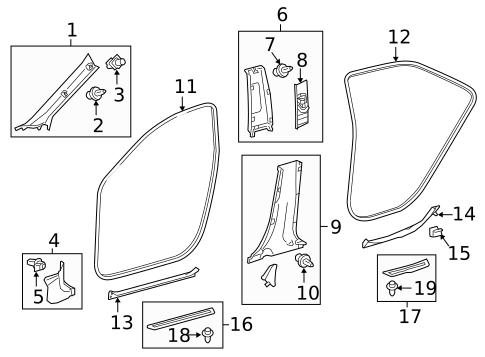 Interior Trim - Pillars for 2017 Toyota Camry #0