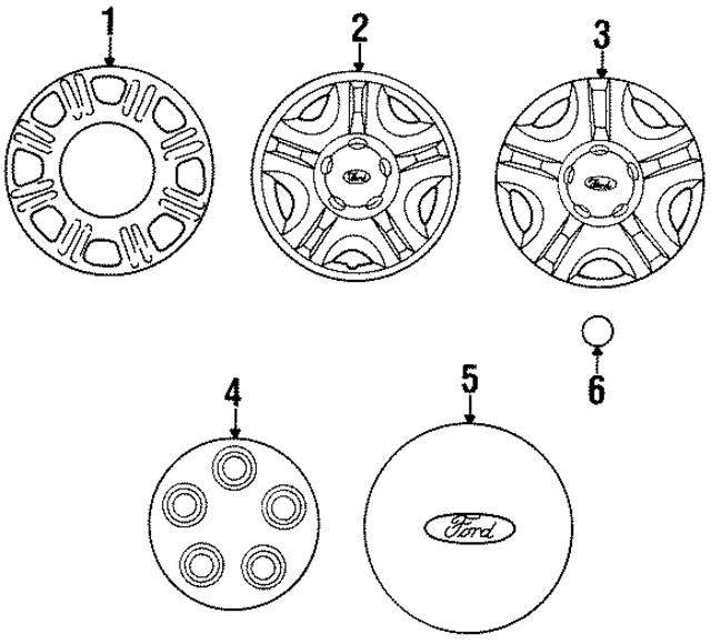 F7DZ1130CA - : Wheel Cover for Ford Image