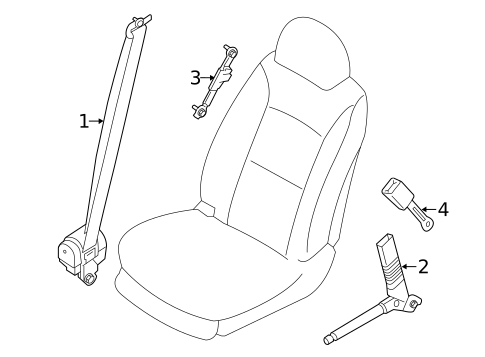 Front Seat Belts for 2015 Hyundai Santa Fe Sport #0