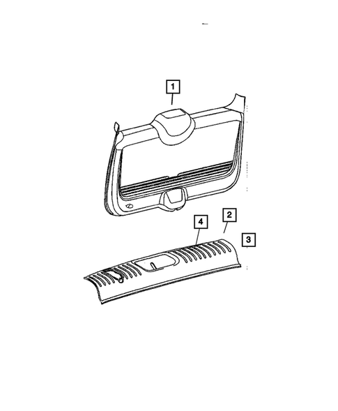 Lift Gate Trim for 2006 Chrysler PT Cruiser #1