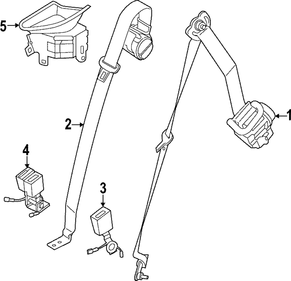 Center Belt Assembly - BMW (72117911592)