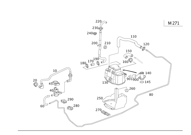 1714762101 - Fuel System: Line for Mercedes-Benz Image image