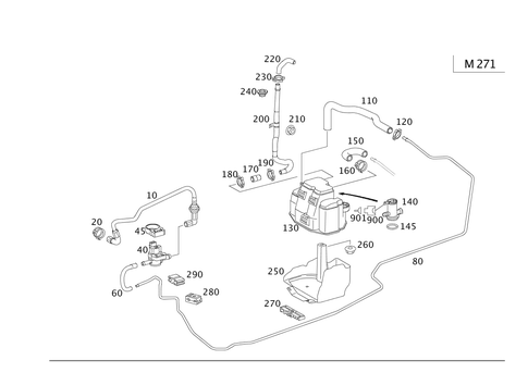 Fuel Evaporation Control System, Usa/Korea for 2011 Mercedes-Benz SLK300 #0