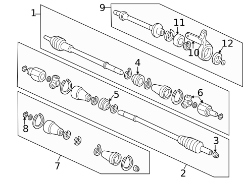 Drive Axles for 2001 Honda CR-V #0