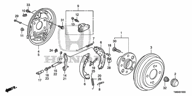 Rear Brake for 2013 Honda Insight #0