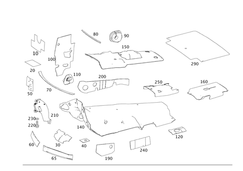 Insulation in Passenger and Luggae Compartment for 2008 Mercedes-Benz R320 #0