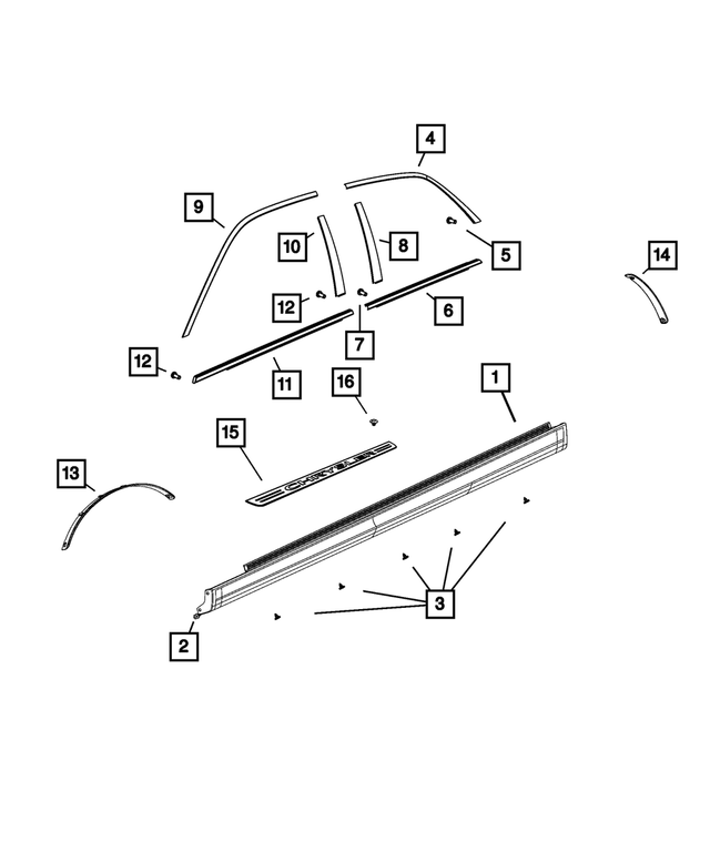 6509579AA - Exterior Ornamentation: Large Round Washer Head Screw, Right for Mopar Image