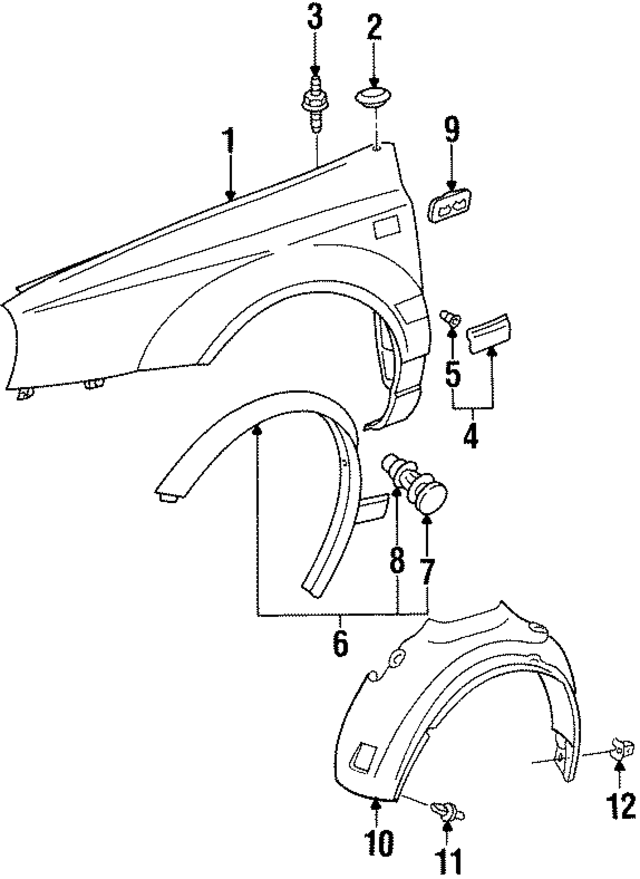 191853585A - : Wheel Opening Molding Clip for Volkswagen Image