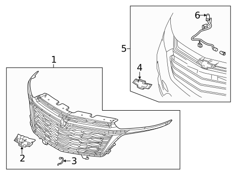 Grille & Components for 2022 Chevrolet Equinox #1
