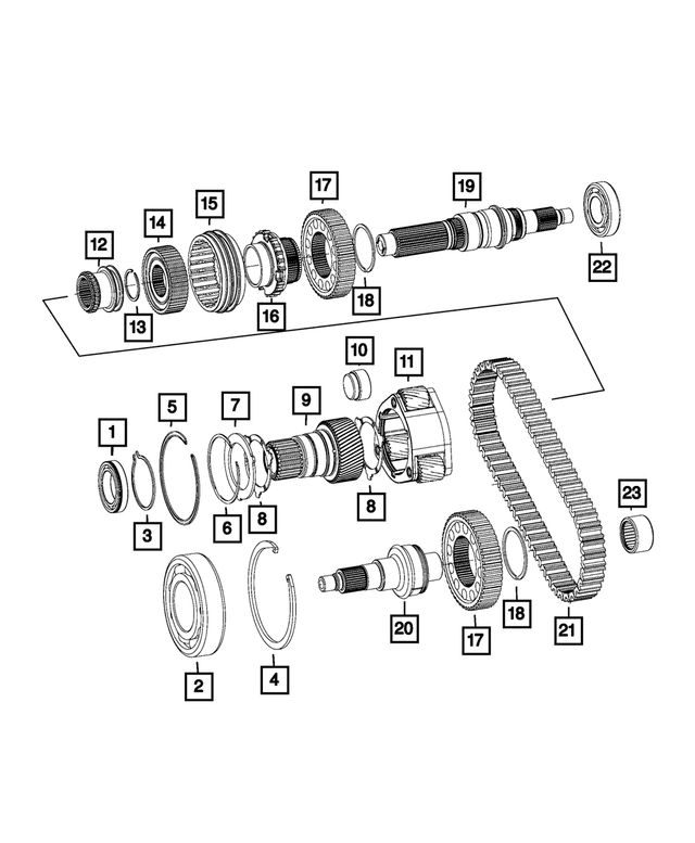 5072458AA - NV241; Transfer Case: Input Gear Bearing for Mopar Image