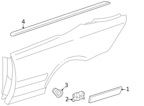Exterior Trim - Fender for 2002 Mercedes-Benz CL600 #1
