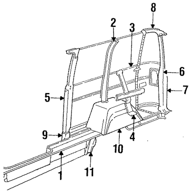 55346375AF - Body: Vertical Support for Mopar Image