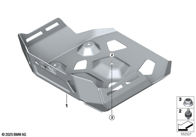 11845B60CD6 - : Engine Guard, Aluminum - Silver for BMW-Motorrad Image