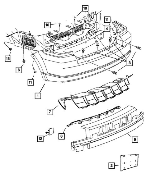Rear Bumper and Fascia for 2010 Dodge Caliber #0