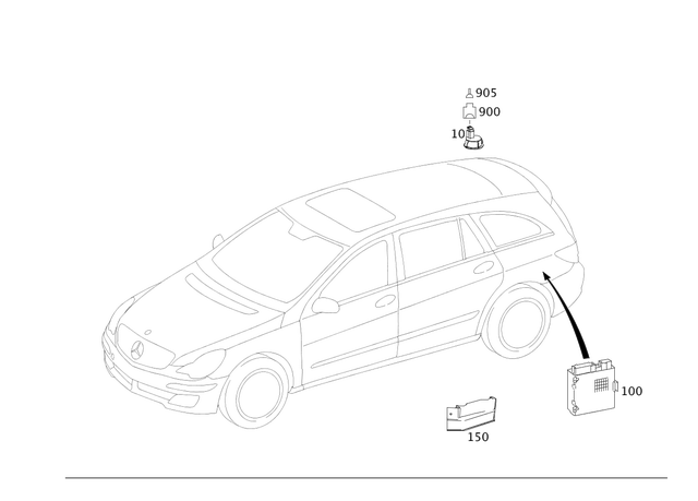 2518210236 - Electrical System: Cover for Mercedes-Benz: R320, R350, R500 Image image