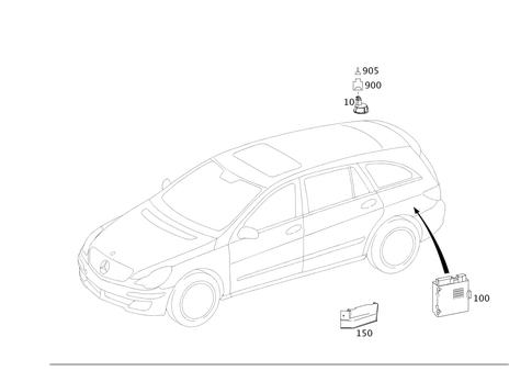 Remote Trunk Release for 2007 Mercedes-Benz R350 #0