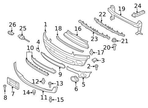 Bumper & Components - Front for 2009 Mini Cooper #0