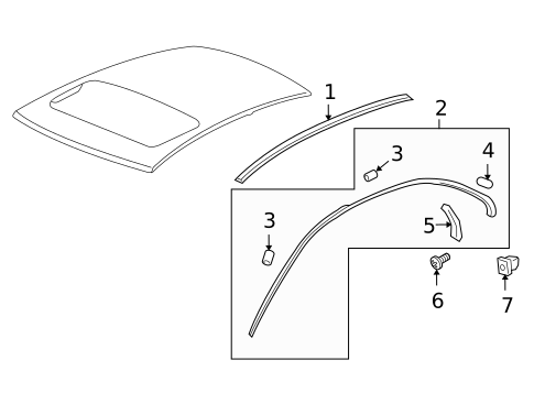 Exterior Trim - Roof for 2009 Acura RL #0