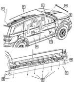 5113576AA - Exterior Ornamentation: D Pillar Applique, Right for Mopar Image