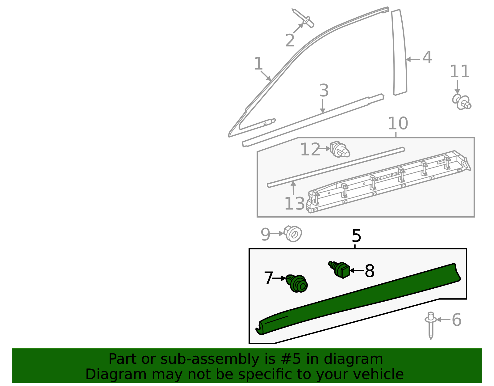 2023-2025 Lexus Door Molding 75731-0E170 | OEM Parts Online