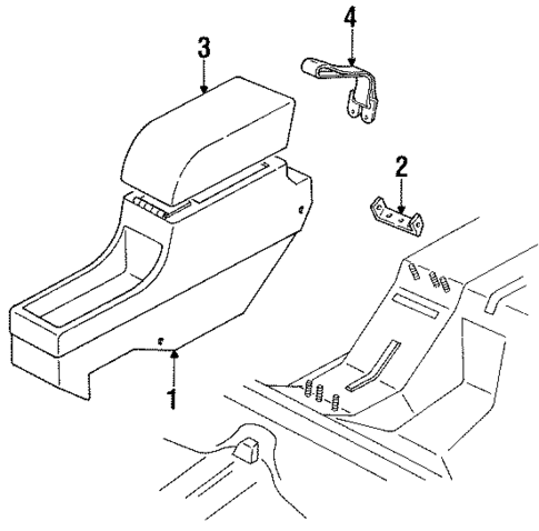 Rear Console for 1992 Oldsmobile Cutlass Supreme #0