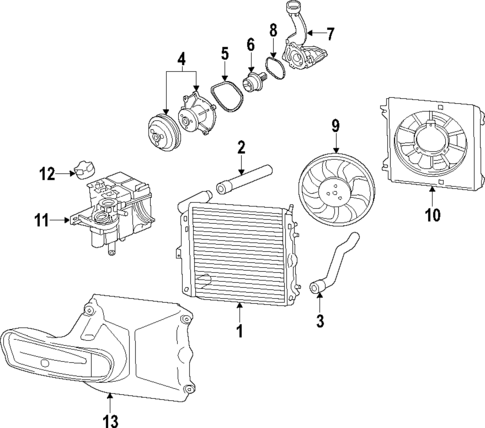 Radiator & Components for 2011 Porsche Boxster #2