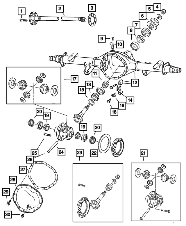 68004502AA - Rear Axle: Rear Axle Housing for Mopar Image image