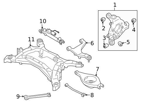 Rear Suspension for 2010 INFINITI M45 #1