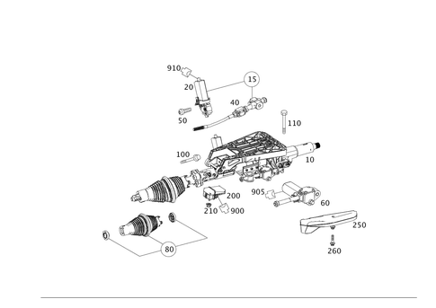 Steering Column Tube and Steering Shaft for 2012 Mercedes-Benz E 550 #0