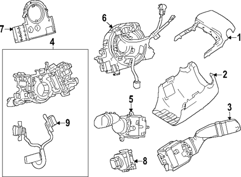 Shroud, Switches & Levers for 2023 Lexus RX500h #2