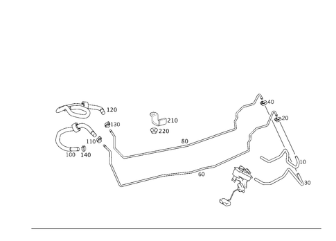 Fuel Lines, Diesel Vehicles for 2008 Mercedes-Benz CLK 63 AMG&reg; #0