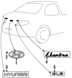 8633129000GI - : Nameplate for Hyundai: Elantra Image