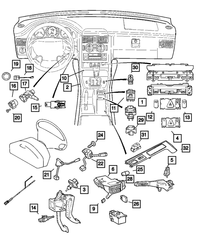 5102633AA - Electrical: Airbag Deactivate Switch for Mopar Image image