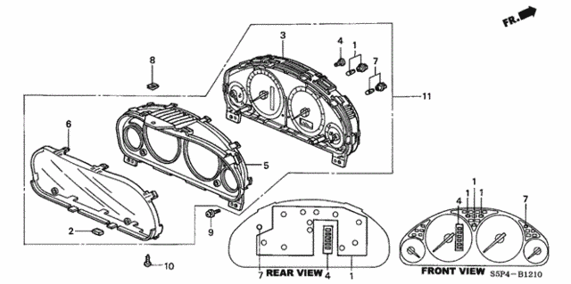 Meter Components (NS) (1) for 2001 Honda Civic #0