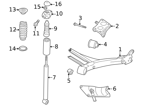 Rear Suspension for 2003 Audi TT Quattro #2