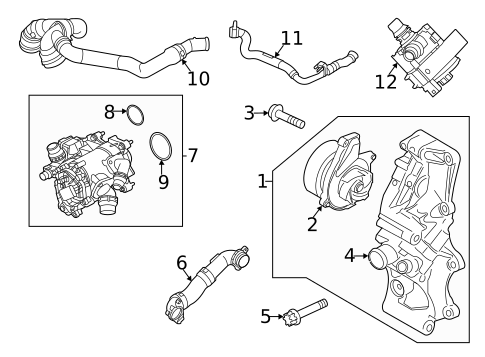 Water Pump for 2020 Mini Cooper Countryman #2
