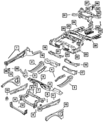 68504488AA - Frame, Bumper and Fascia: Front Side Rail Front Rail, Right for Mopar Image