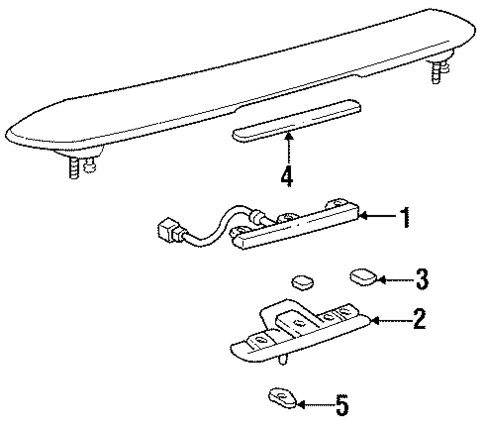 High Mounted Stop Lamp for 1994 Toyota Camry #0