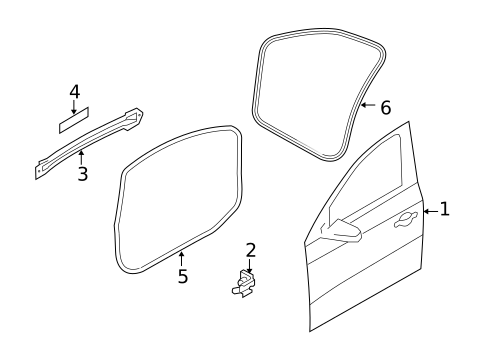 Door & Components for 2009 Audi Q5 #0