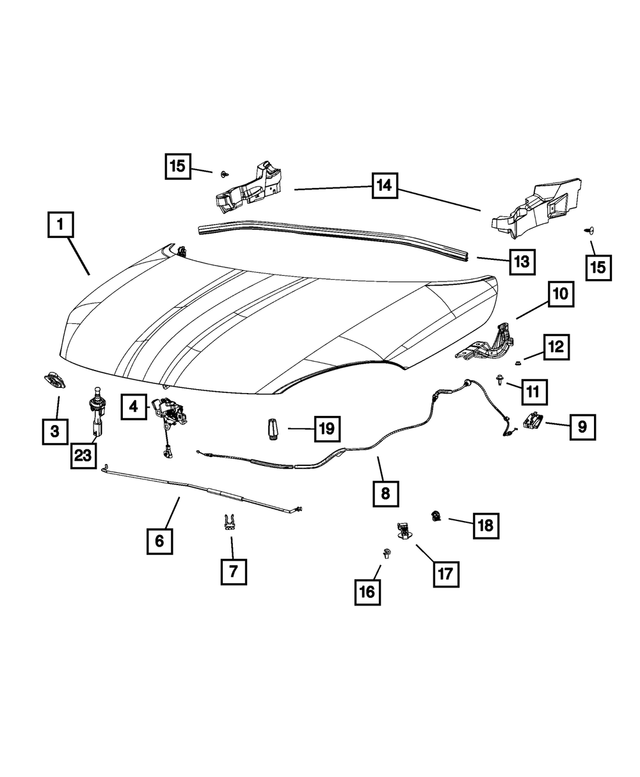 68439626AA - : Hood Prop Rod for Mopar Image