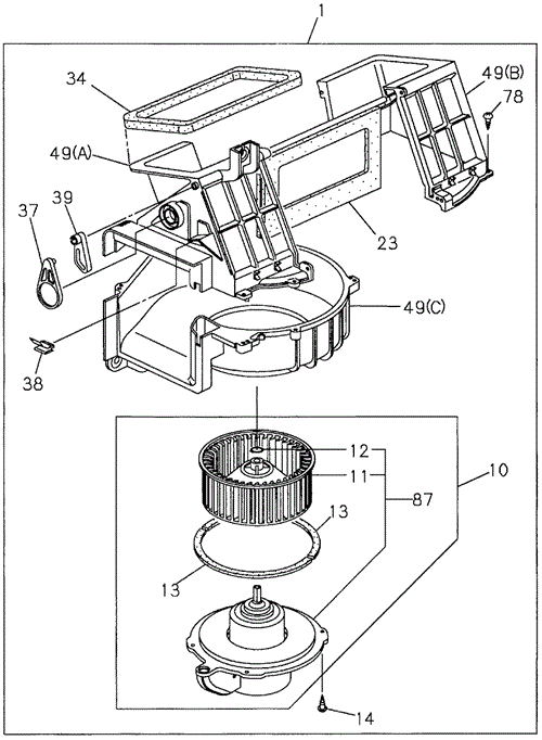 Heater Blower for 1997 Acura SLX #0
