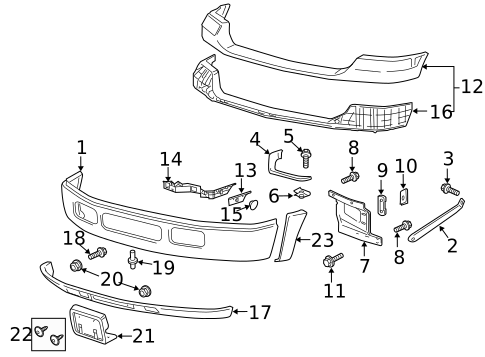 Bumper & Components - Front for 2007 Ford F-250 Super Duty #0