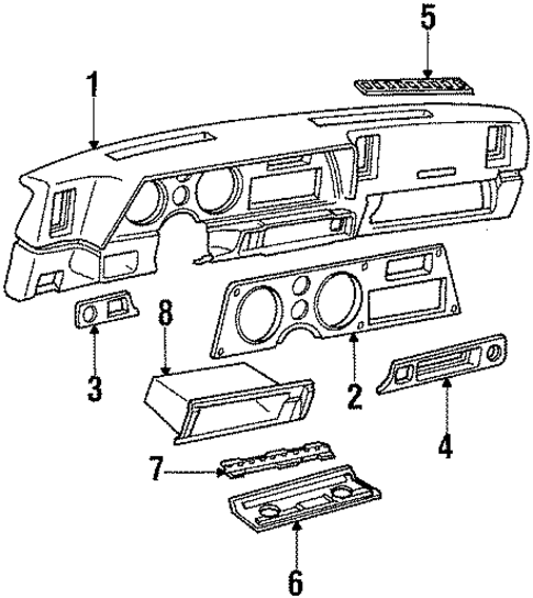 Instrument Panel for 1986 Cadillac Cimarron #0