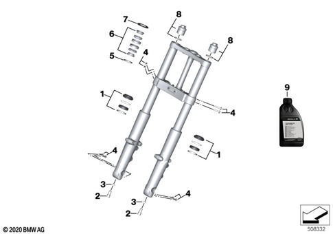 Service of Telescopic Forks for 2023 BMW-Motorrad R 18 B #0