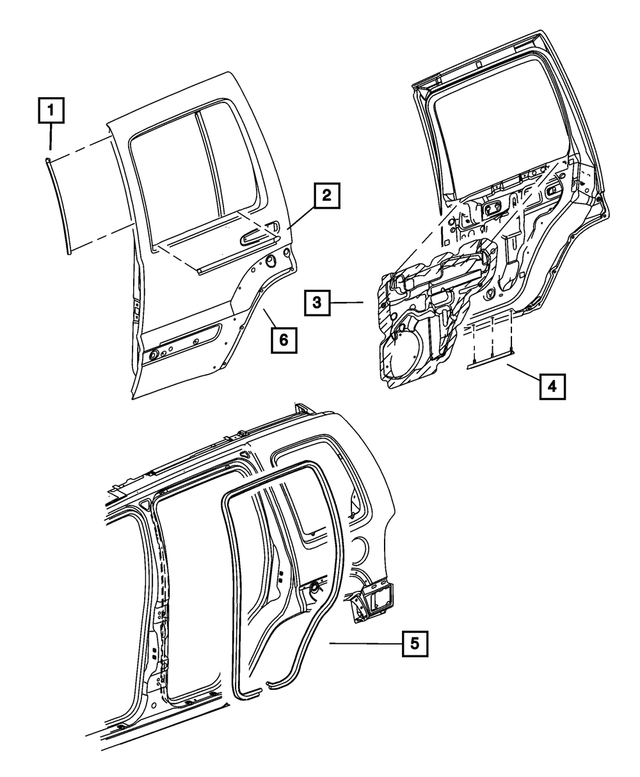 « 55235872AC –  : Horizontal Joint D`etancheite, Côté Droit pour Mopar Image »