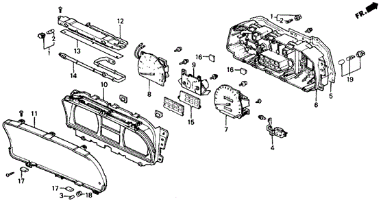 Meter Components (Denso) for 1989 Honda Civic #0